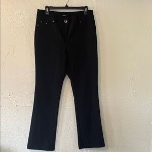 Style & Co. Black Straight-Leg Trousers